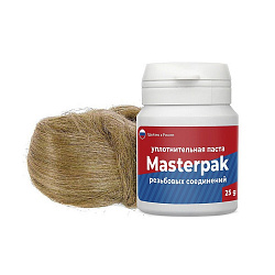  Набор уплотнительный паста +лён для воды, пара 25гр+ 7гр Masterpak (228100450) со склада Проконсим в Ростове-на-Дону